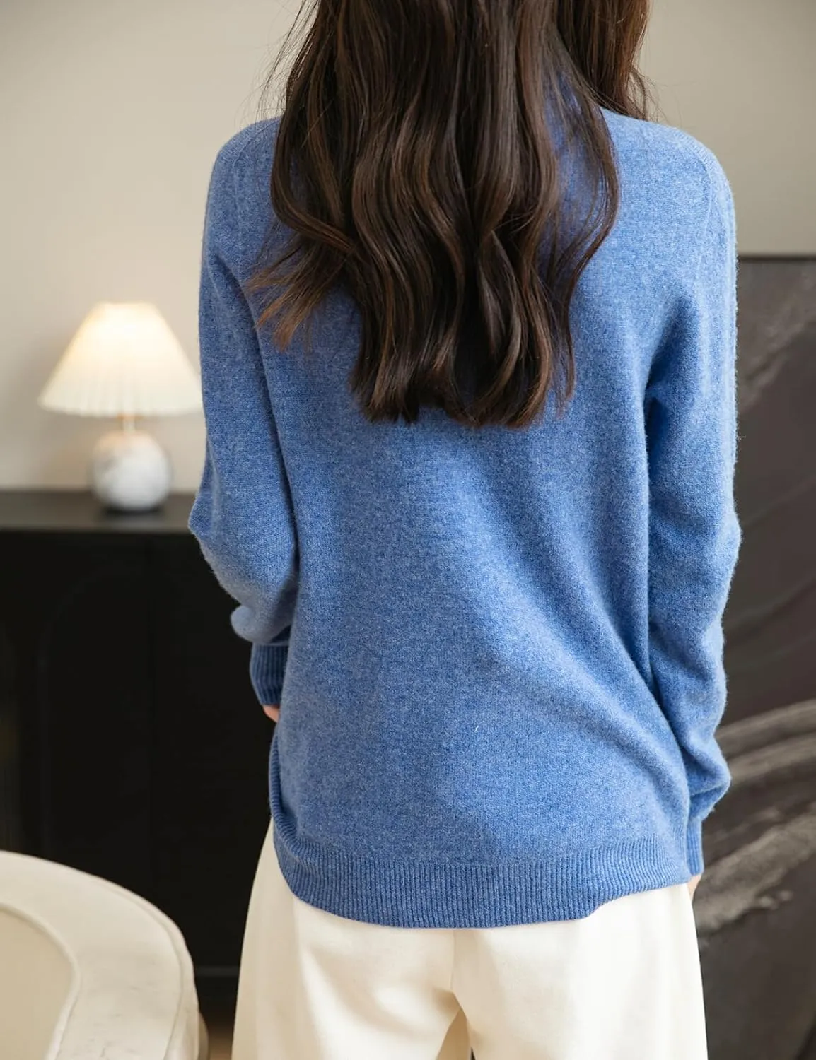 Women's 100% Merino Wool Seamless Sweater Turtleneck First-Line Ready to Wear Long Sleeve Knitted Pullover Tops