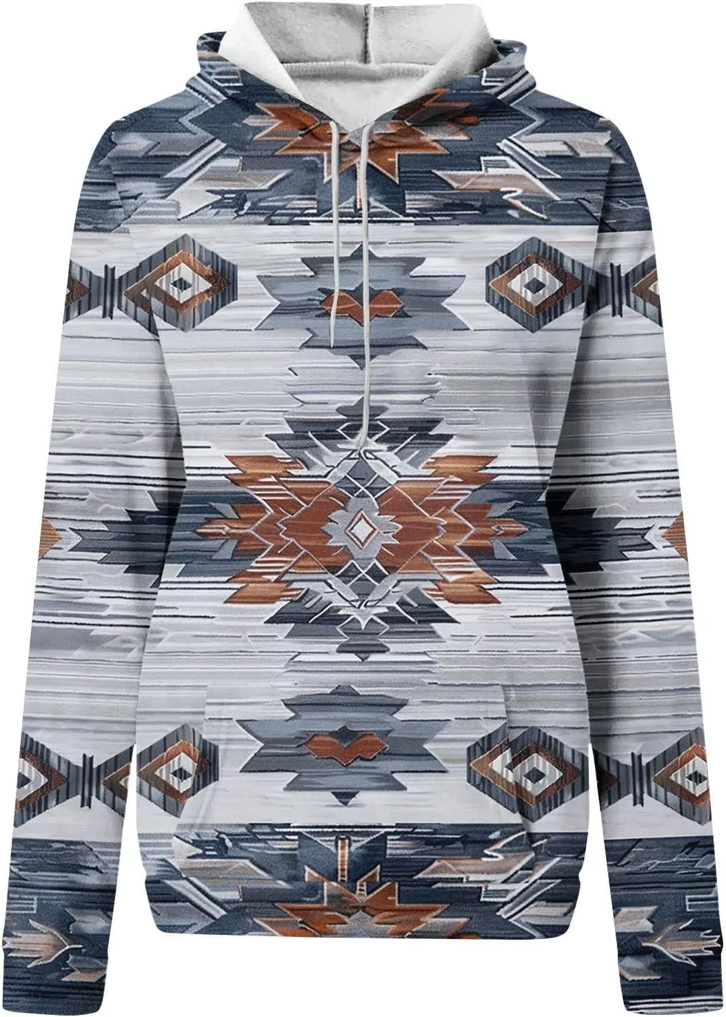 Womens Aztec Ethic Graphic Sweatshirt Western Shirts Hoodies Casual Fall Tops Pullover Cow Country Vintage Outfit