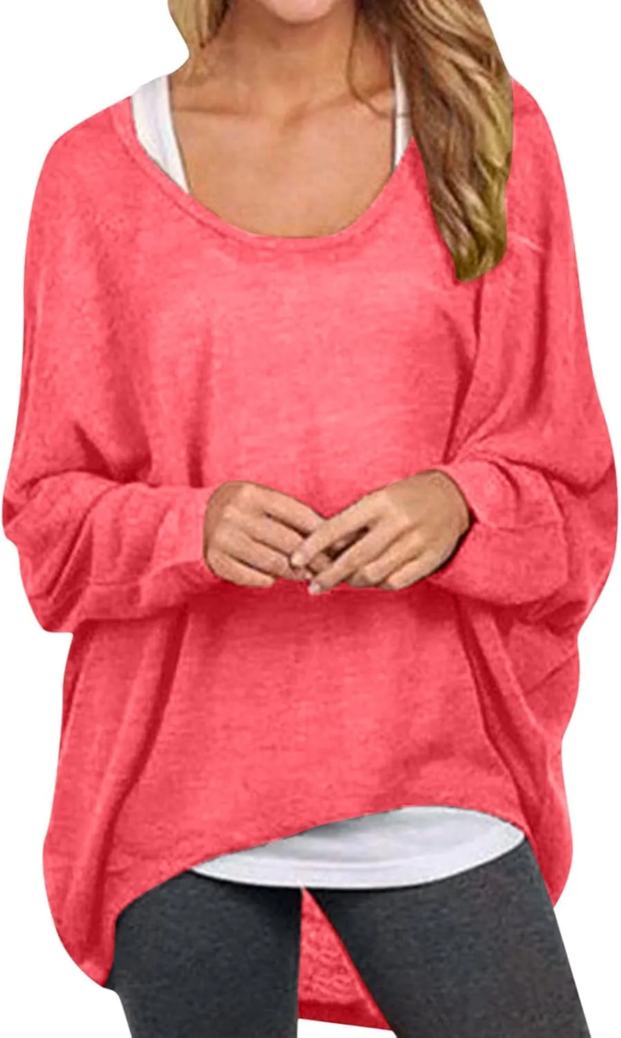 Womens Batwing Sleeve Pullover Tops Off Shoulder Loose Oversized Baggy Sweater Shirts Mens I Hop Hoodies