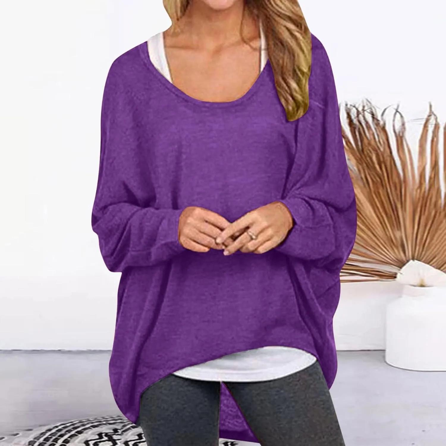 Womens Batwing Sleeve Pullover Tops Off Shoulder Loose Oversized Baggy Sweater Shirts Mens I Hop Hoodies