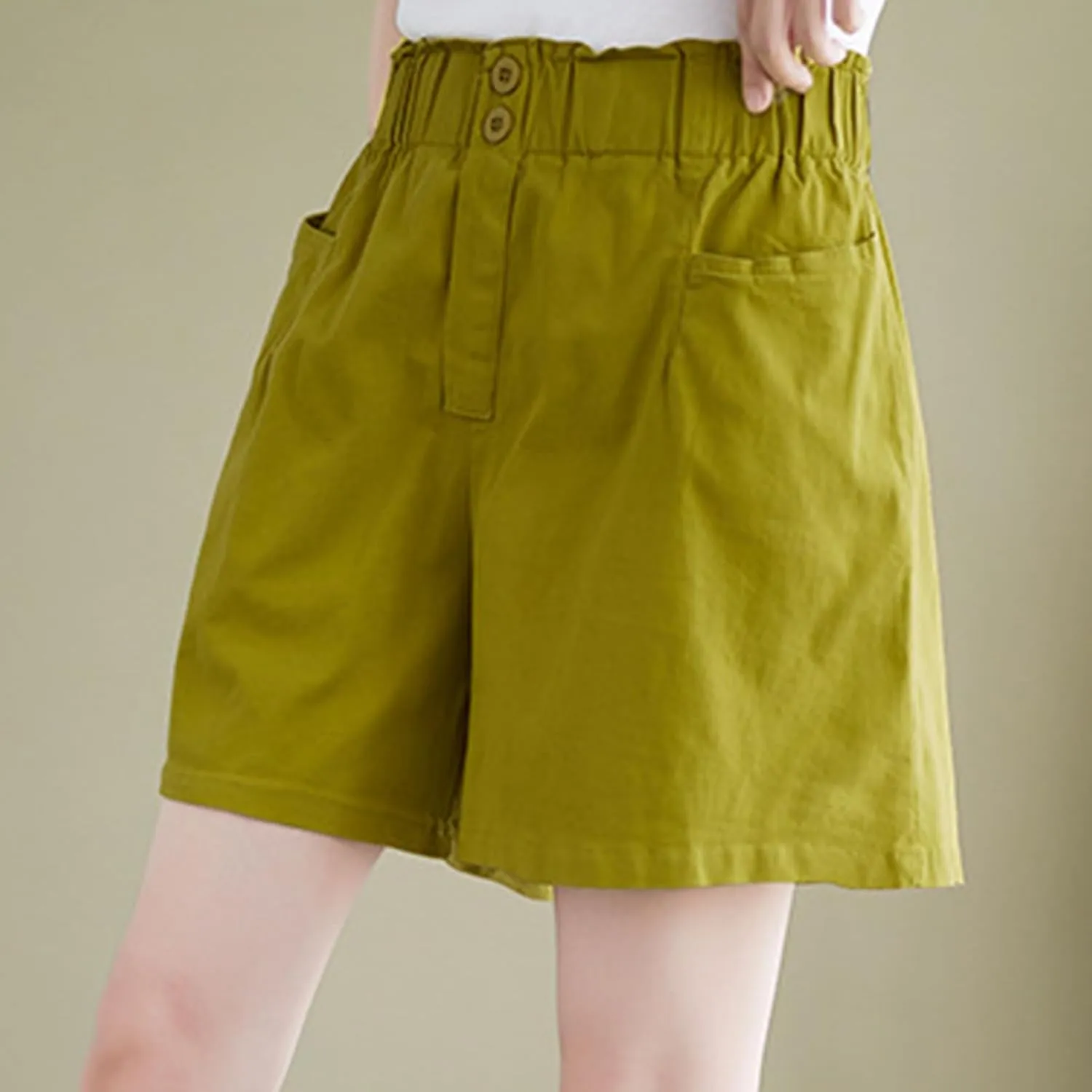 Women's Bermuda Shorts Elastic High Waisted Workout Cargo Pants Lounge Lightweight Breathable Hiking Pants