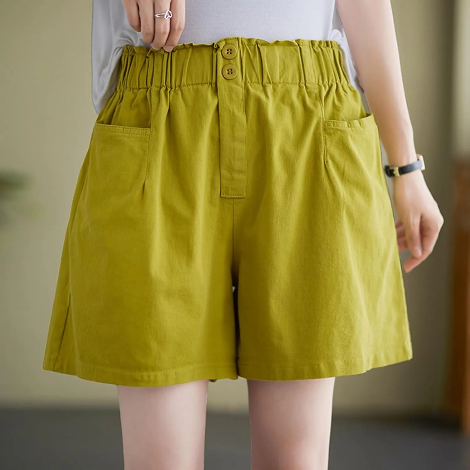 Women's Bermuda Shorts Elastic High Waisted Workout Cargo Pants Lounge Lightweight Breathable Hiking Pants