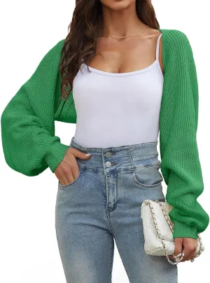 Women's Cropped Cardigan Bolero Shrug Sweater 2025