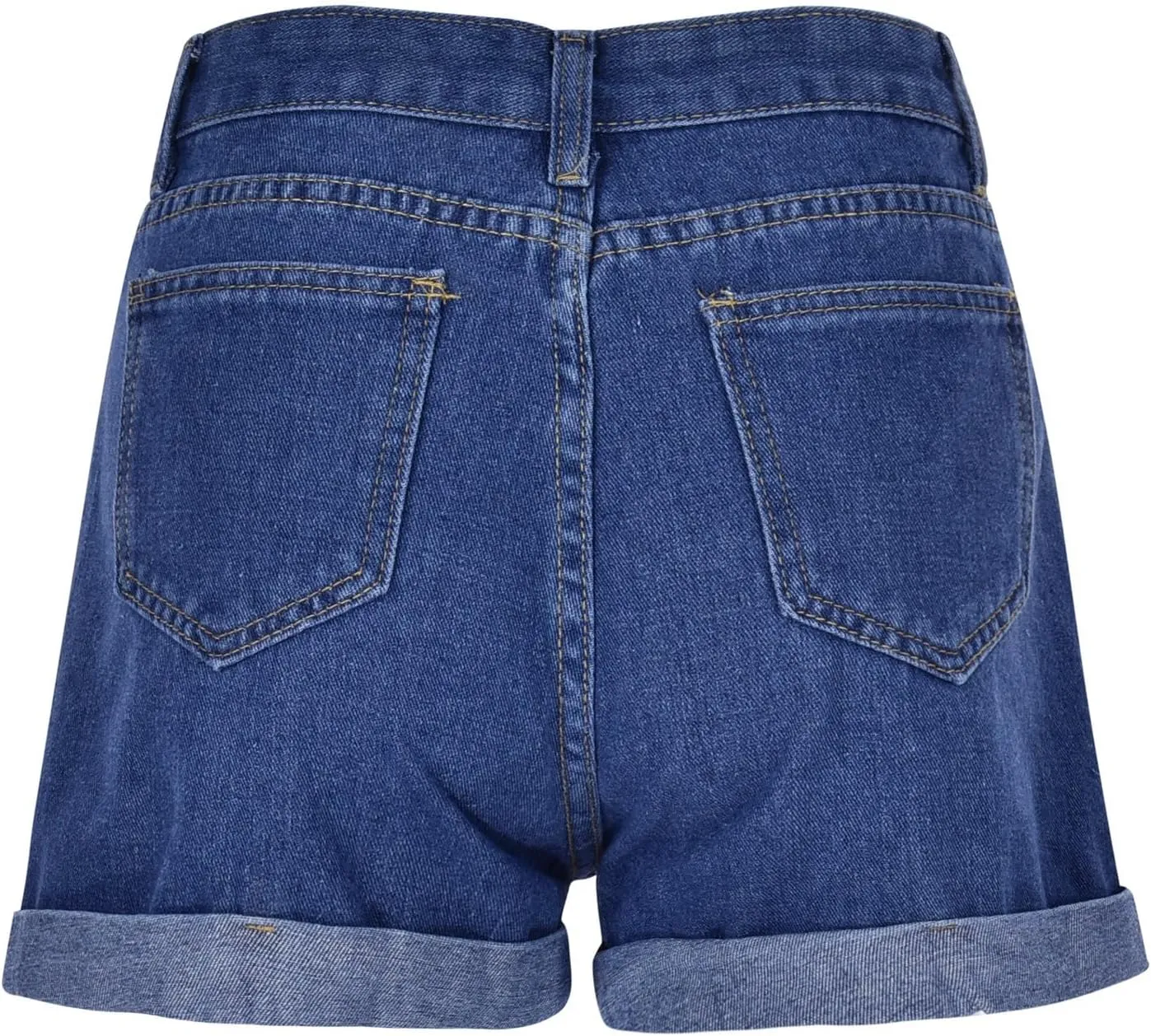 Womens Denim Shorts High Waisted Summer Hot Pants Hem Curled Loose Jean Short Casual Shorts with Love Embroidery