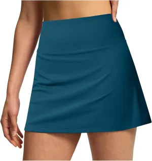 Women's Double Layered Pleats Tennis Skirts for Women High Waisted Skirt with Shorts Bathing Suit Boy Shorts for