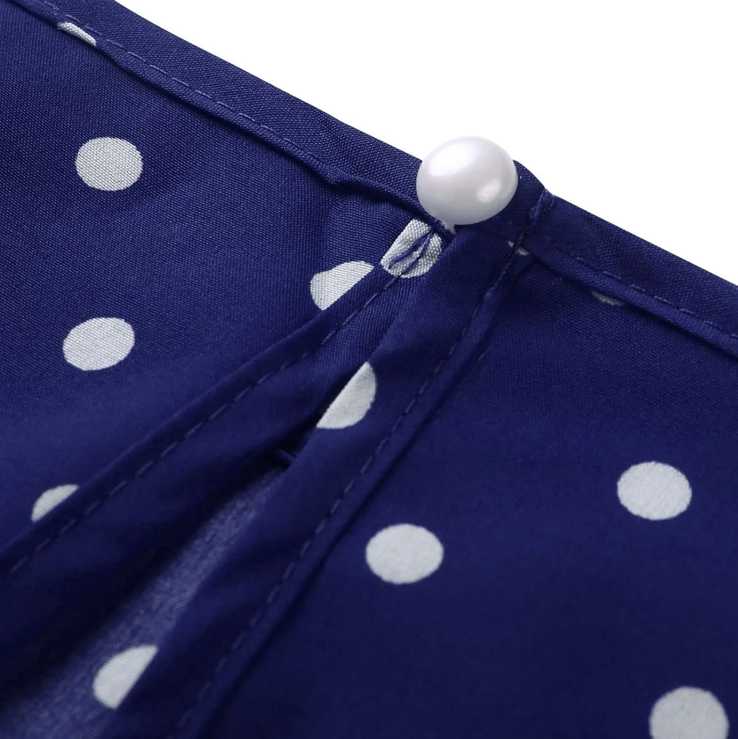 Women's Elegant Round Neck Sleeveless Dress Hem Ruffle Pleated Midi Skirt Polka Dot Loose Dresses Party Vacation