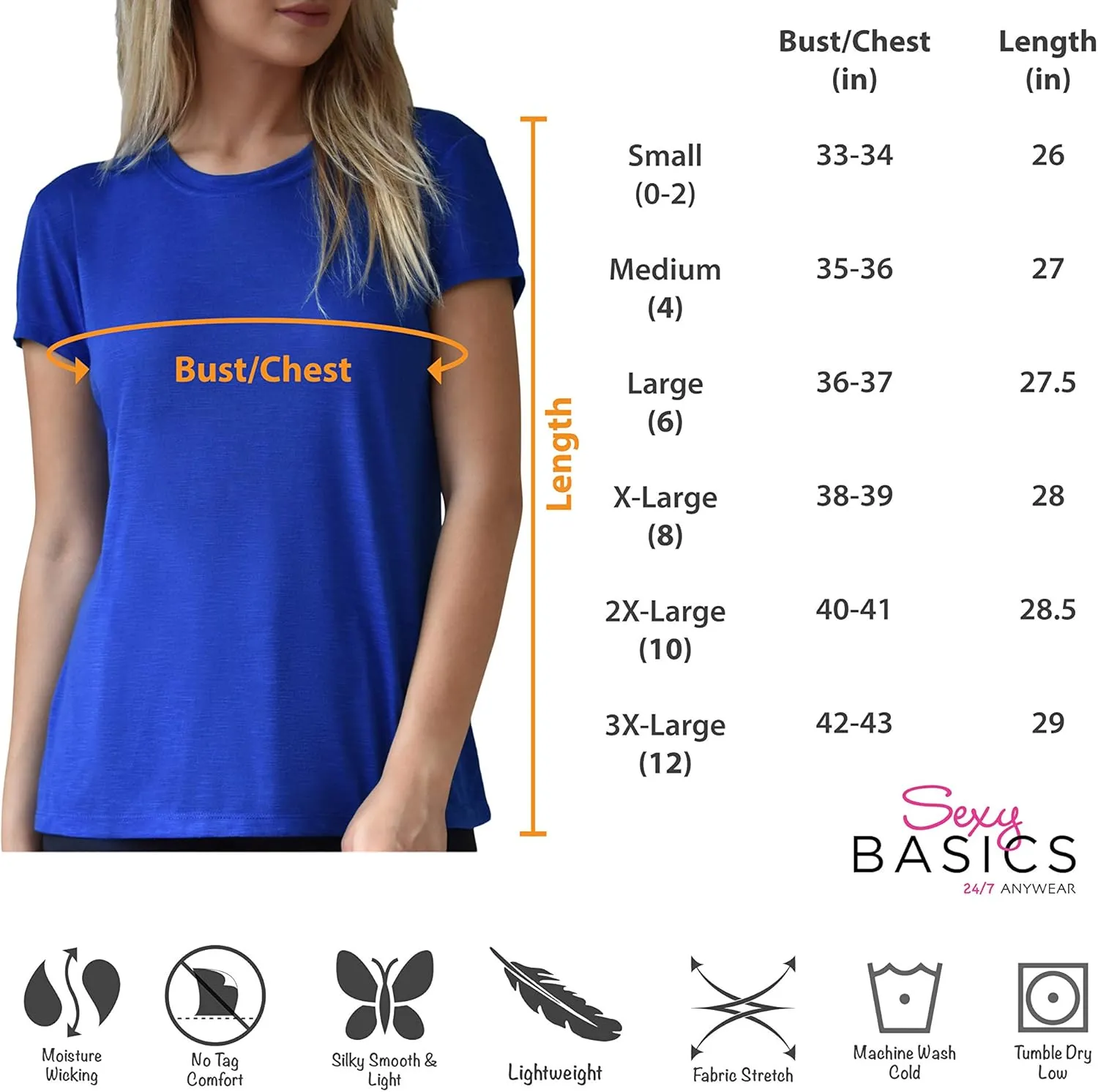 Women's Everyday Flowy Slub Burnout Active Casual Workout Crew T Shirt Tops | Multi Packs & Colors