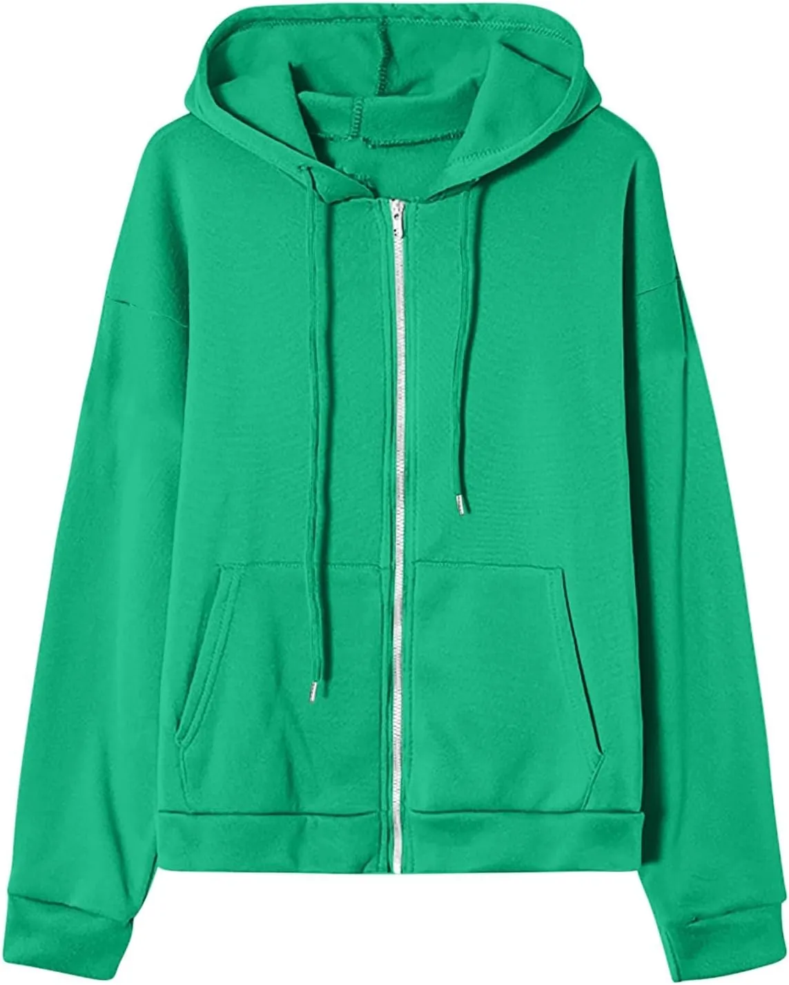 Womens Fleece Zip Up Jacket Lightweight Fall Jackets y2k Clothes Teen Girls Trendy Hoodies Sweatshirts With Pockets