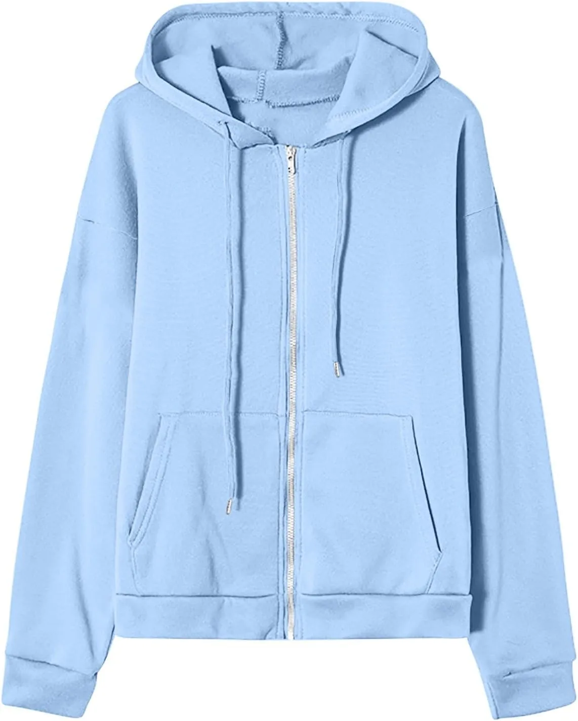 Womens Fleece Zip Up Jacket Lightweight Fall Jackets y2k Clothes Teen Girls Trendy Hoodies Sweatshirts With Pockets