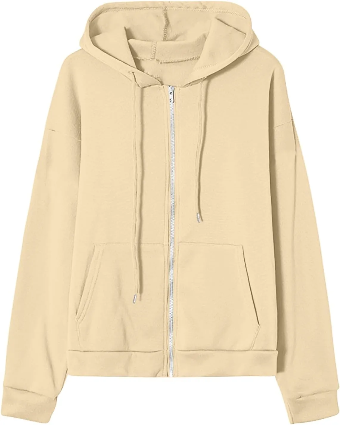 Womens Fleece Zip Up Jacket Lightweight Fall Jackets y2k Clothes Teen Girls Trendy Hoodies Sweatshirts With Pockets