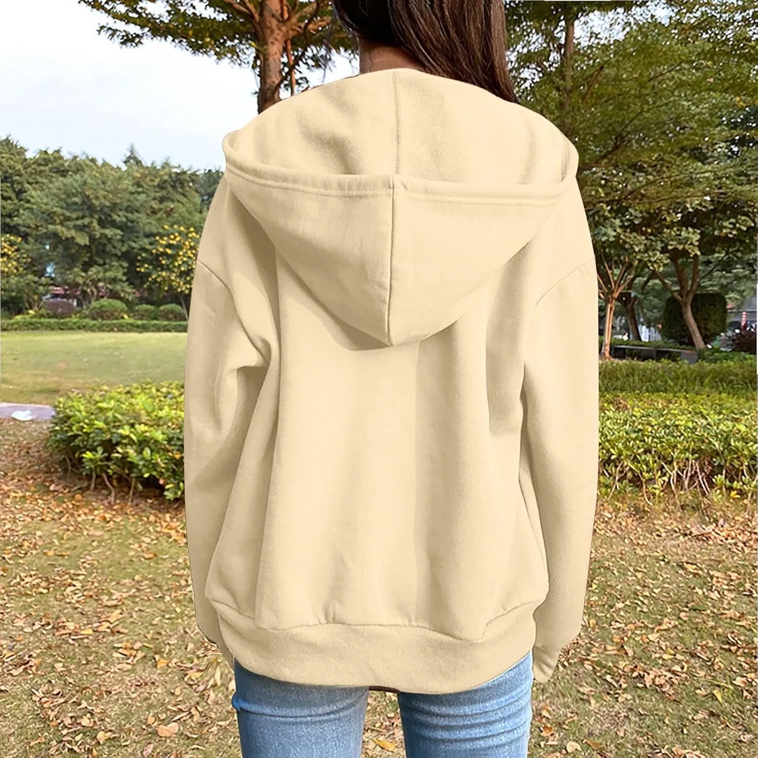 Womens Fleece Zip Up Jacket Lightweight Fall Jackets y2k Clothes Teen Girls Trendy Hoodies Sweatshirts With Pockets