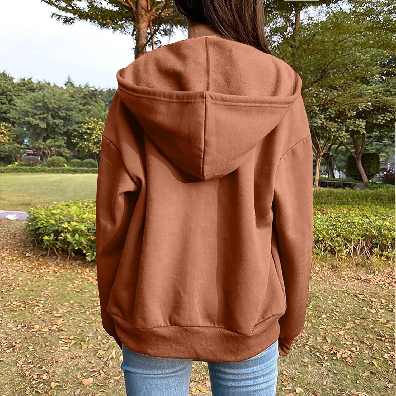 Womens Fleece Zip Up Jacket Lightweight Fall Jackets y2k Clothes Teen Girls Trendy Hoodies Sweatshirts With Pockets