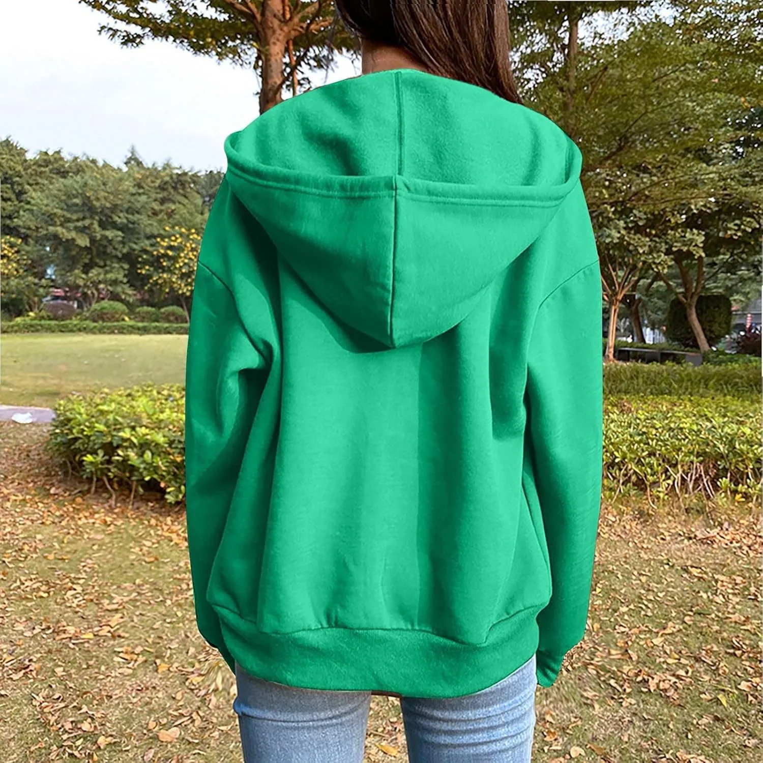 Womens Fleece Zip Up Jacket Lightweight Fall Jackets y2k Clothes Teen Girls Trendy Hoodies Sweatshirts With Pockets