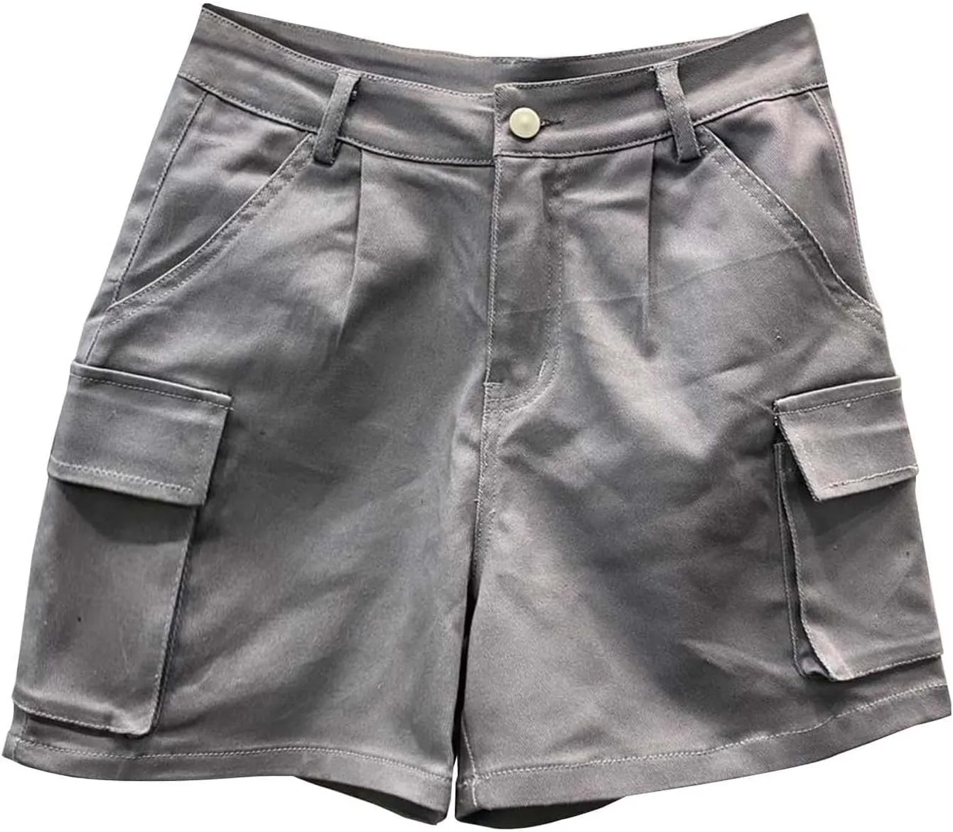 Womens High Waisted Cargo Skinny Shorts Y2K Straight Leg Stretchy Sexy Butt-Lifting Hot Denim Shorts