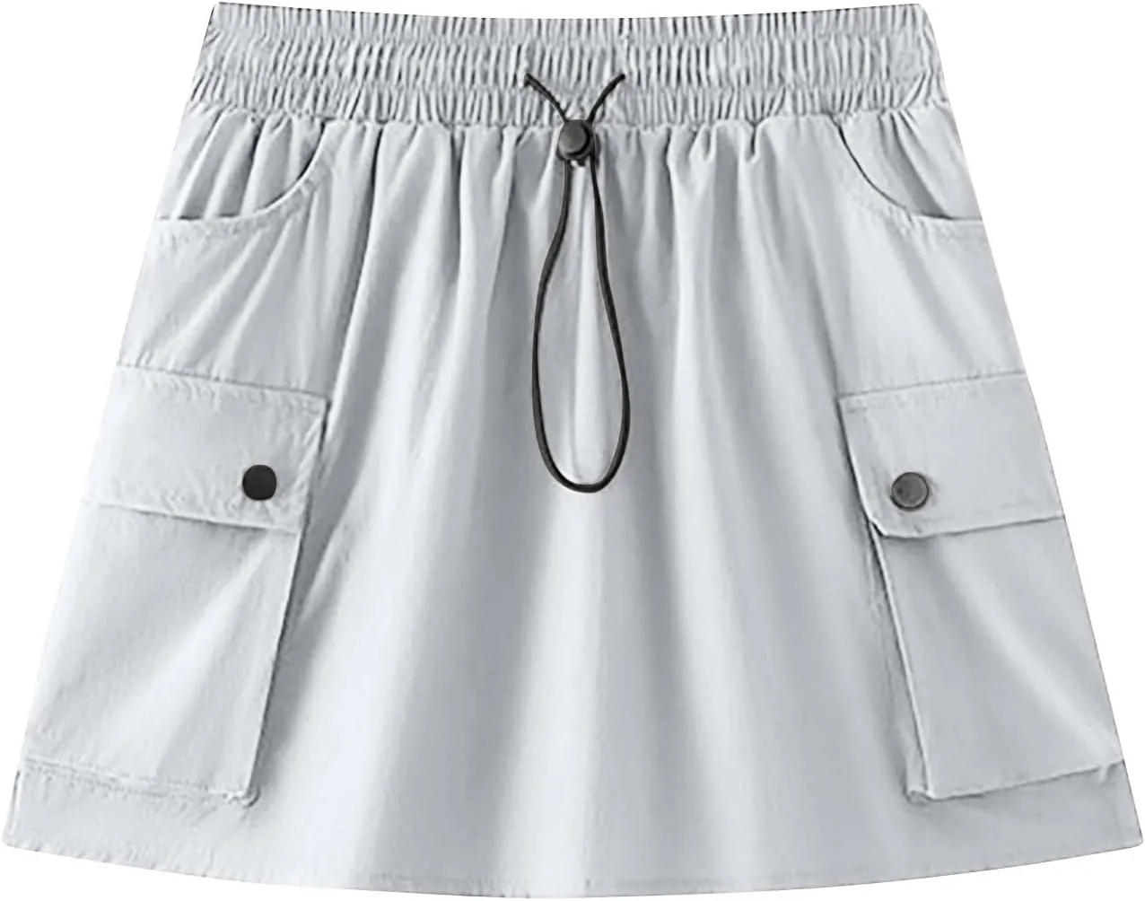 Women's Hiking Cargo Skort Skirt High Waisted Dressy Casual Workout Sport Skirt with Pockets Quick Dry Gym Shorts