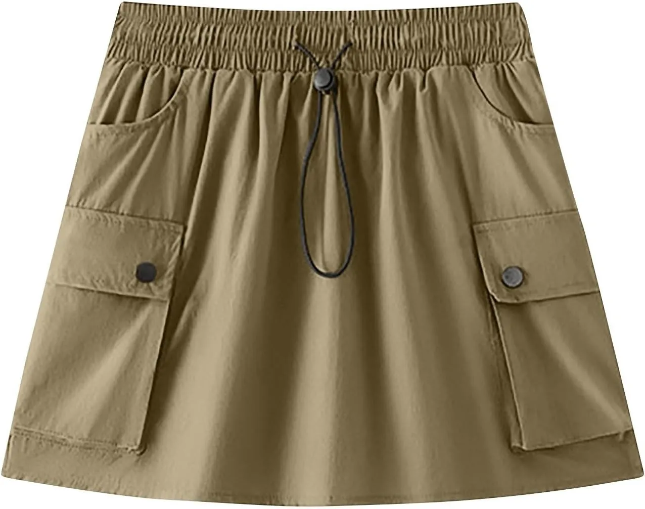 Women's Hiking Cargo Skort Skirt High Waisted Dressy Casual Workout Sport Skirt with Pockets Quick Dry Gym Shorts