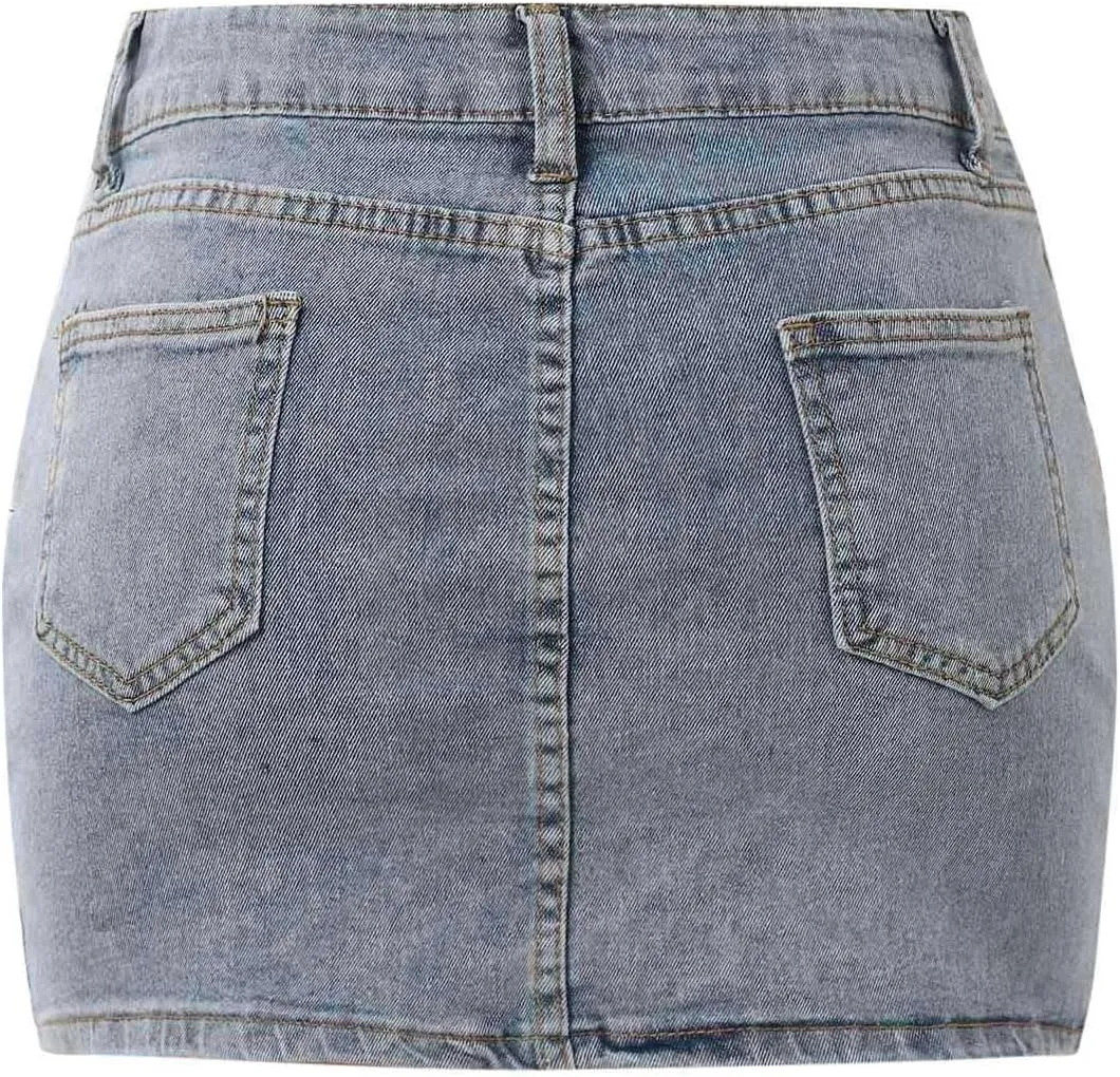 Womens Jean Shorts - Stretch High Waisted Trendy Denim Shorts Casual Summer Clothes 2025