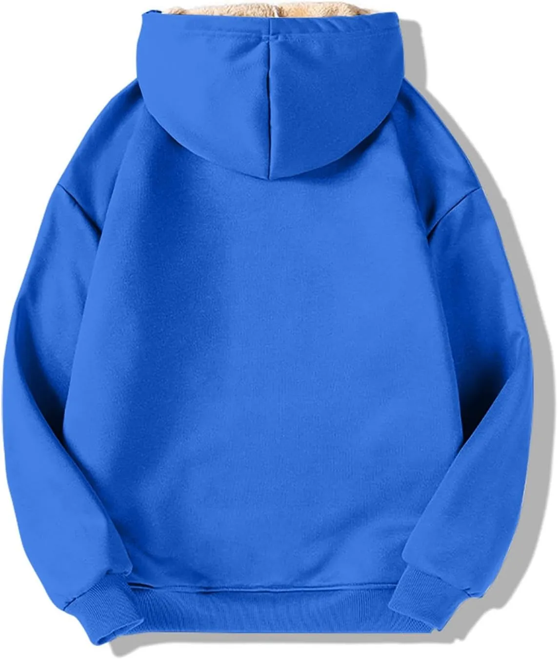 Womens Plus Size Sherpa Lined Hoodies Winter Warm Fleece Hooded Sweatshirt Casual Thermal Tops with Pocket