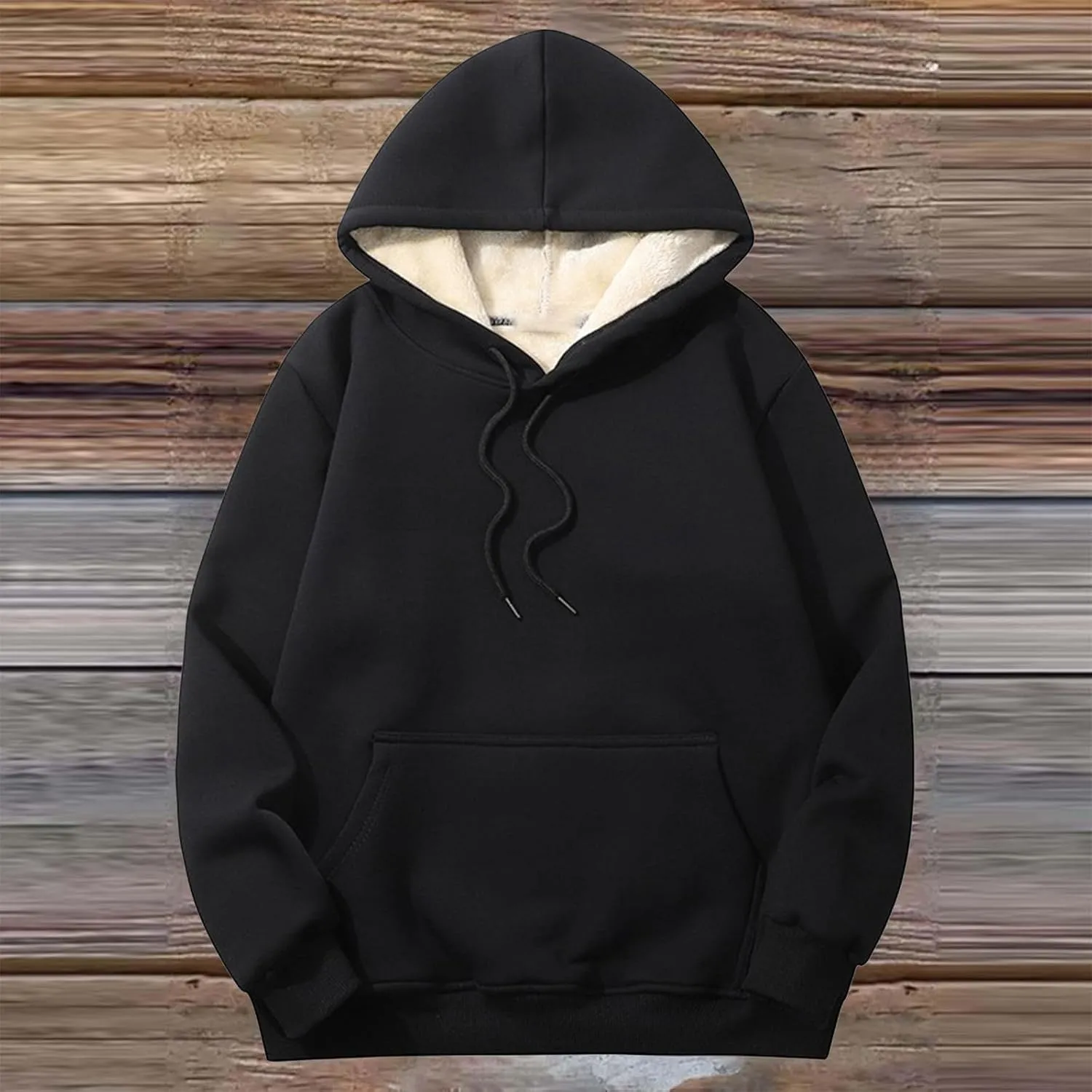 Womens Plus Size Sherpa Lined Hoodies Winter Warm Fleece Hooded Sweatshirt Casual Thermal Tops with Pocket