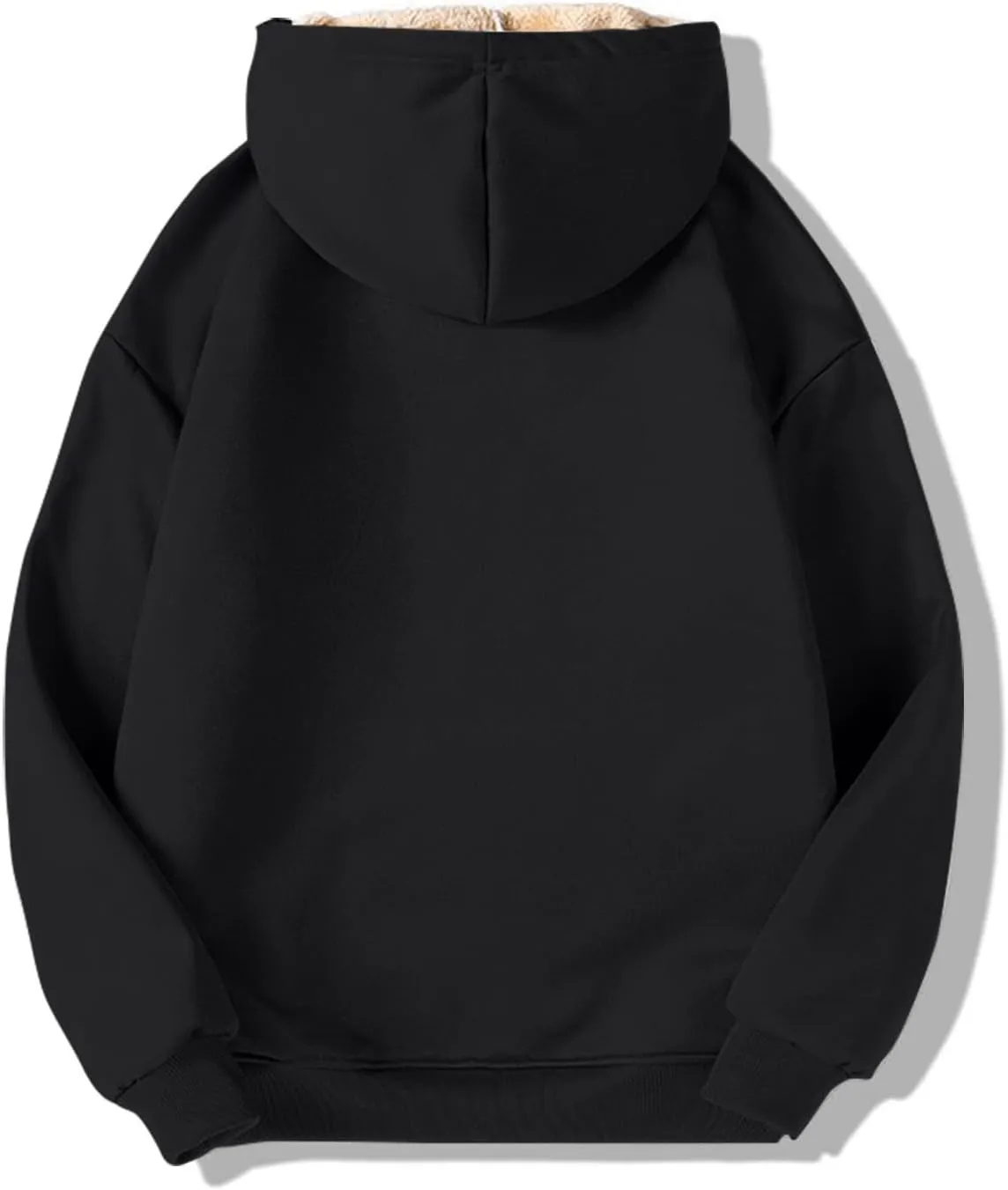 Womens Plus Size Sherpa Lined Hoodies Winter Warm Fleece Hooded Sweatshirt Casual Thermal Tops with Pocket