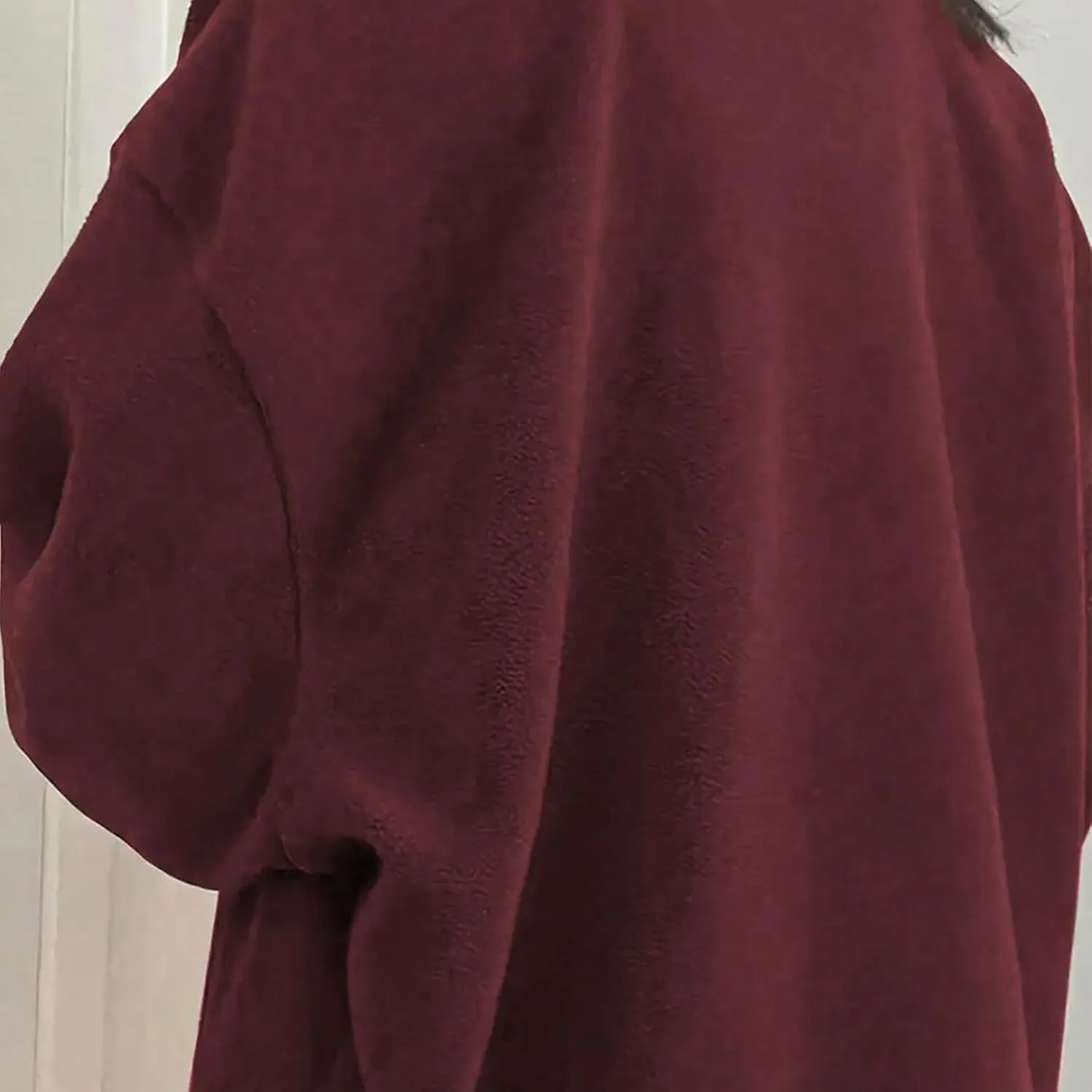 Womens Quarter Zip Oversized Hoodies Fleece Long Sleeve Tunics Sweaters Comfy Fall Outfits 2024 y2k Winter Clothes