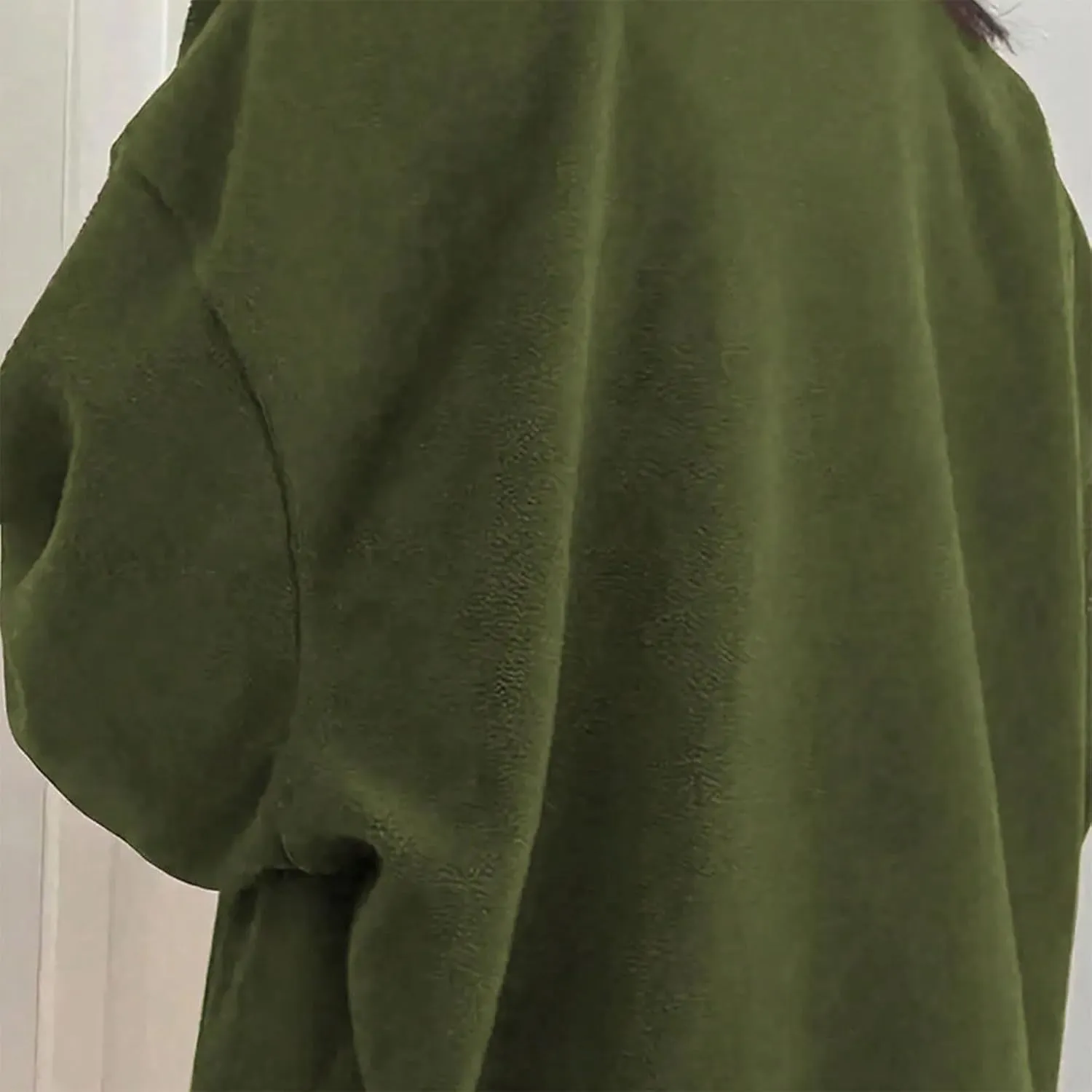Womens Quarter Zip Oversized Hoodies Fleece Long Sleeve Tunics Sweaters Comfy Fall Outfits 2024 y2k Winter Clothes