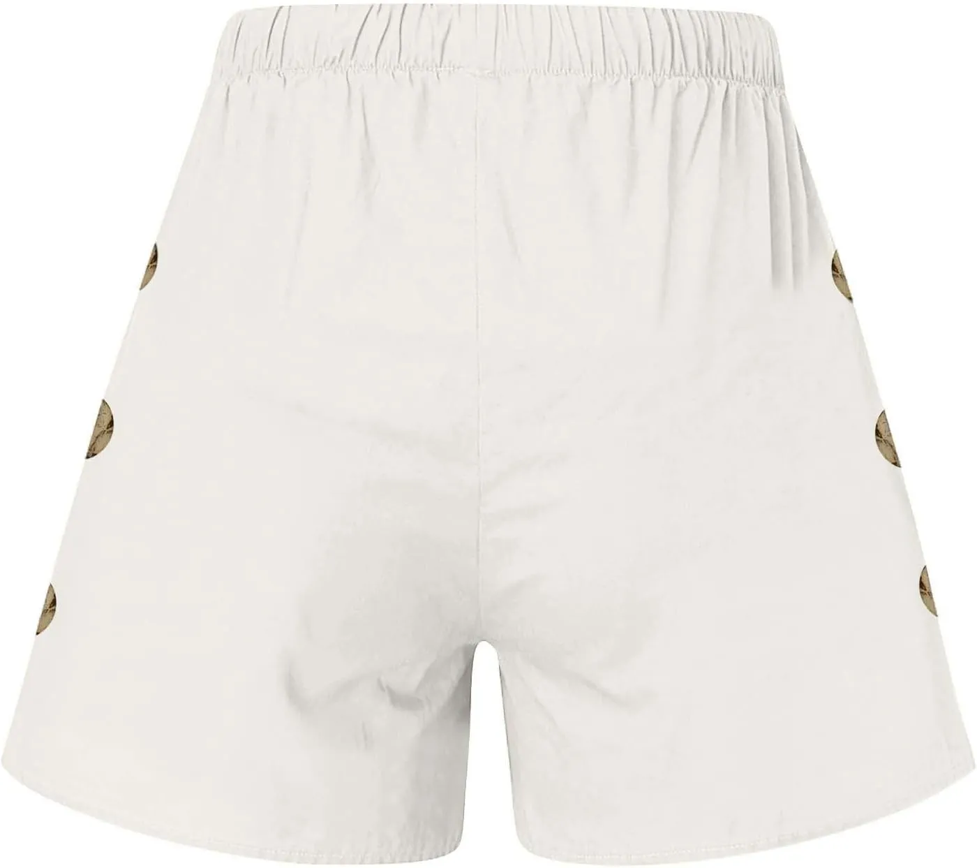Womens Shorts Comfy Drawstring High Waist Cotton Shorts Solid Lounge Summer Beach Trouser Short with Button Pockets