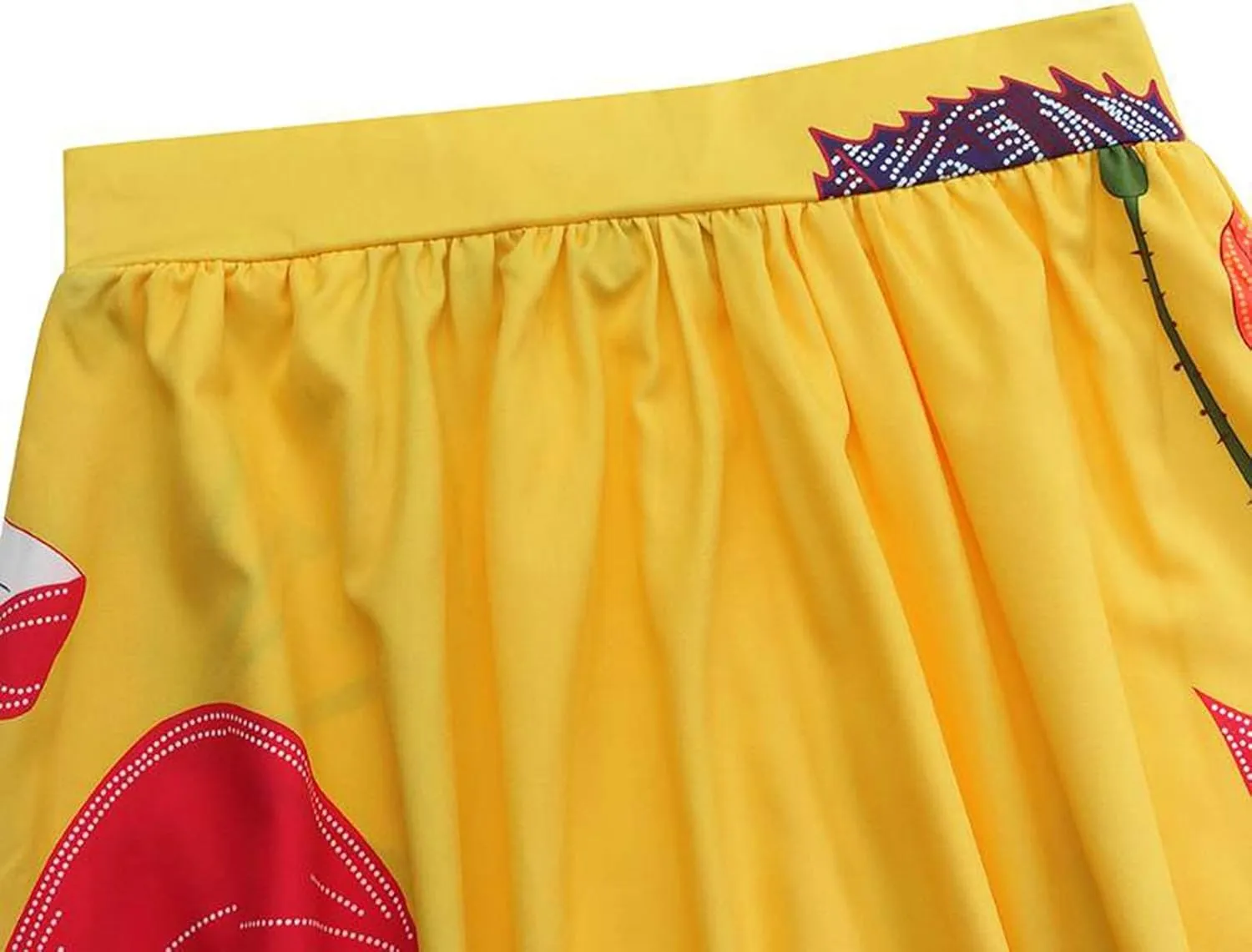 Women's Skirts Boho Maxi Skirt Fashion Loose Floral Printed Colorful Skirt High Waist Beach Maxi Trendy Skirt with Pocket