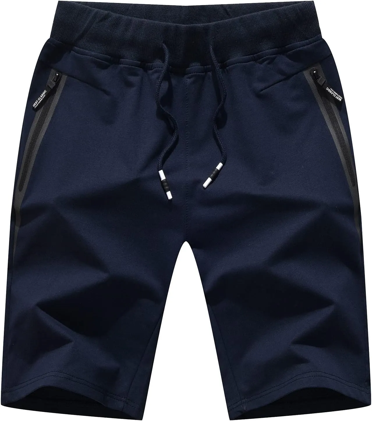 Ymosrh Men's Shorts Casual Quick Dry Lightweight Athletic Training Running Gym Workout Shorts with Zipper Pockets