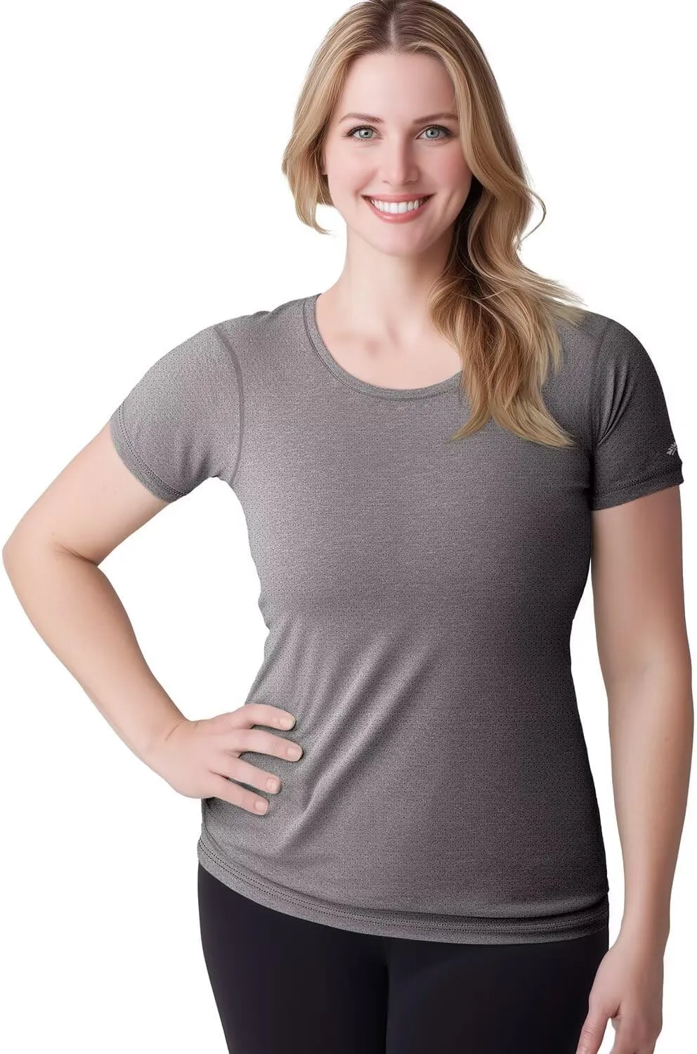 Zengjo Womens Athletic Tops Short Sleeve Slim Fitted Quick Dry Moisture Wicking Workout T-Shirt for Gym Running Yoga