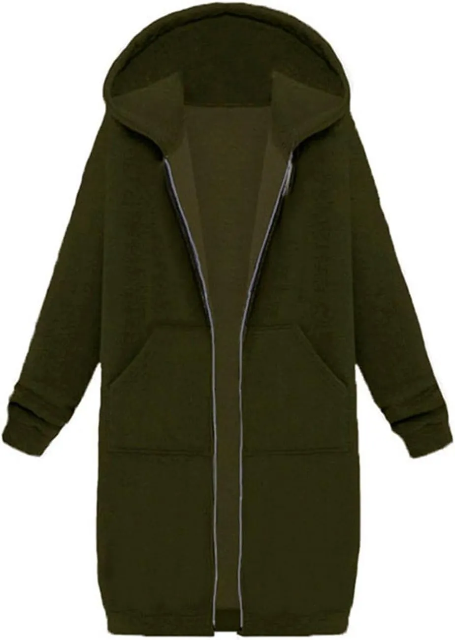 Zip Up Hoodies for Women 2024 Plus Size Long Sleeve Sweatshirts Casual Loose Jackets Coat Fall Clothes with Pockets