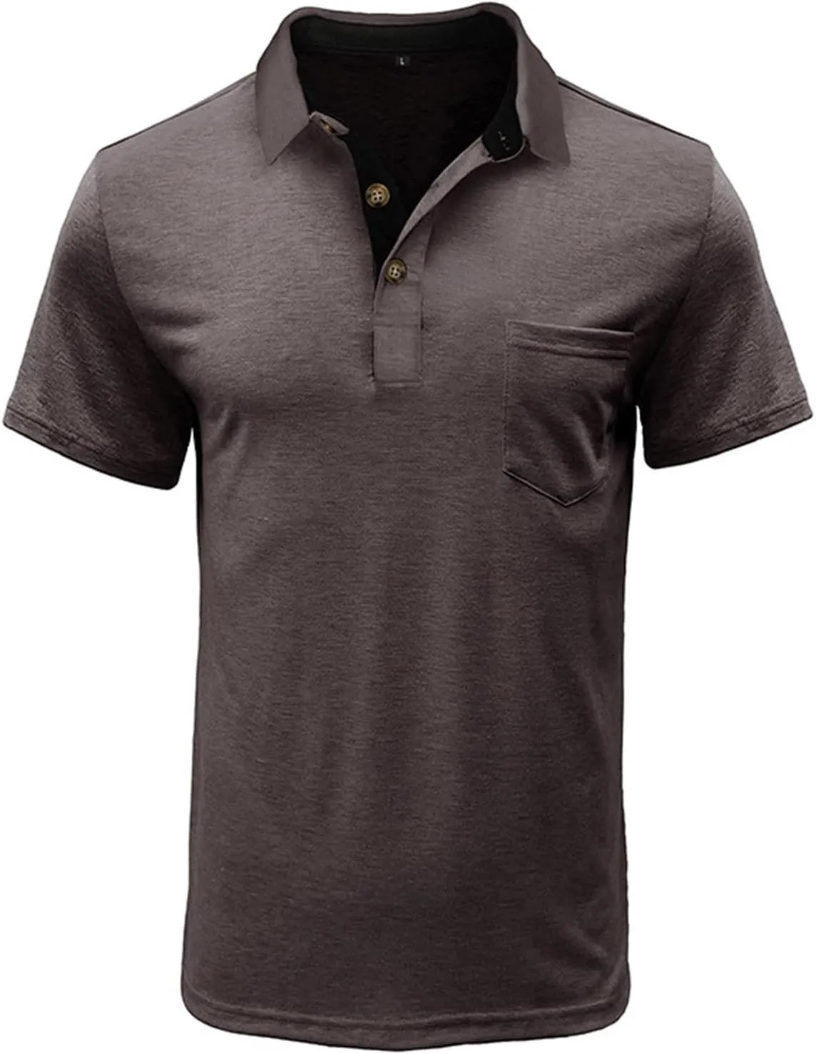 ZYXTIM Men's Short Sleeve Henley Tee Fashion Button Business Work Golf Polo Shirts Summer Soild Slim Ribbed T-Shirts Big&Tall