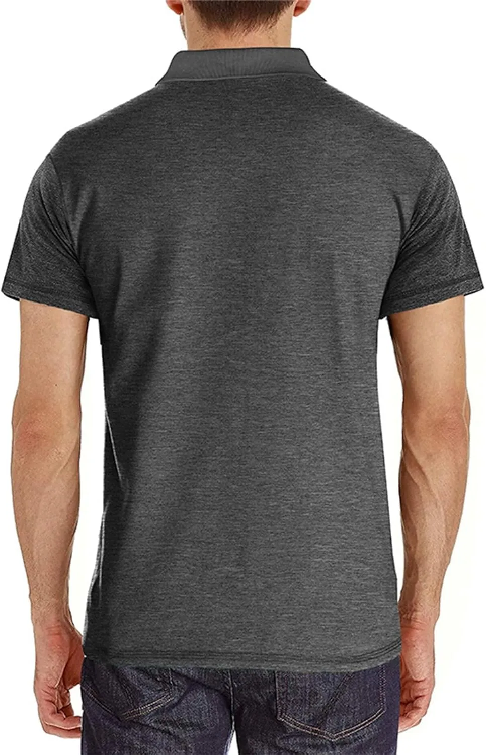 ZYXTIM Men's Short Sleeve Henley Tee Fashion Button Business Work Golf Polo Shirts Summer Soild Slim Ribbed T-Shirts Big&Tall